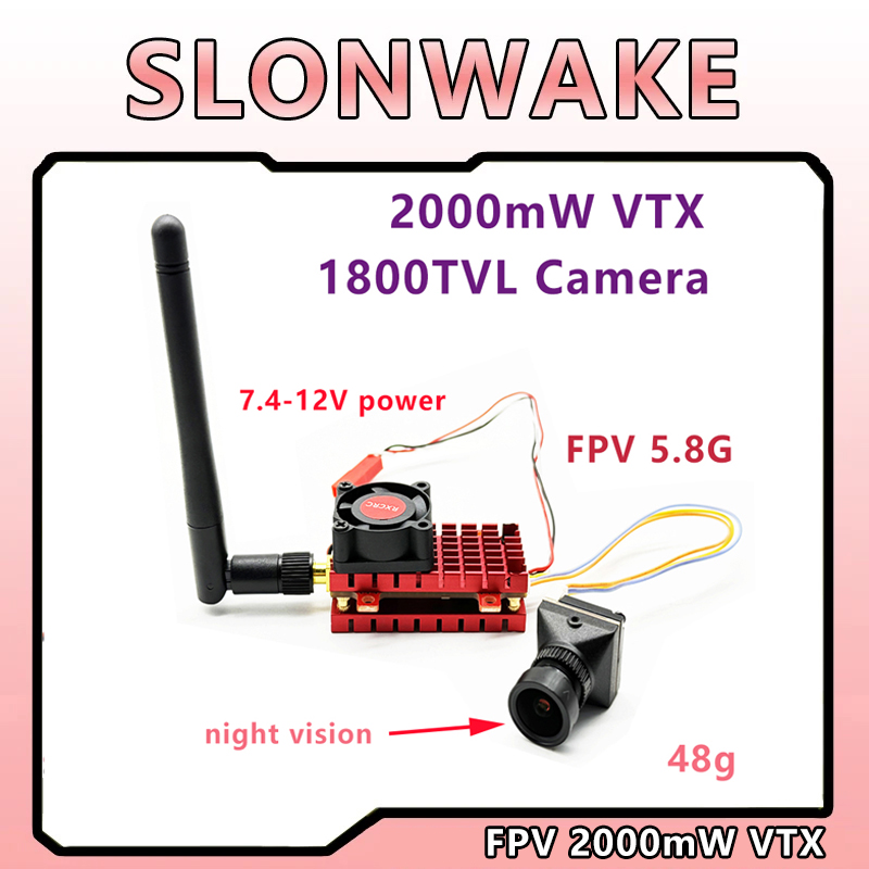 Drone Camera - SLONWAKE 2W 2000mW 5.8G VTX Transmitter1800TVL
