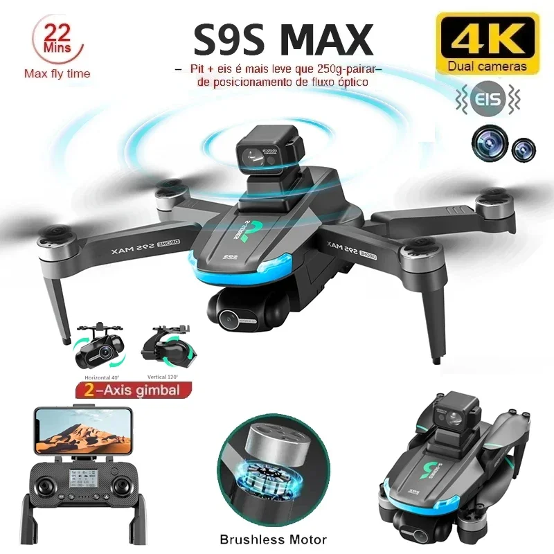 NEW S9S MAX MINI Drone 4K 2-Ax - Drone Gimbal recension och pris
