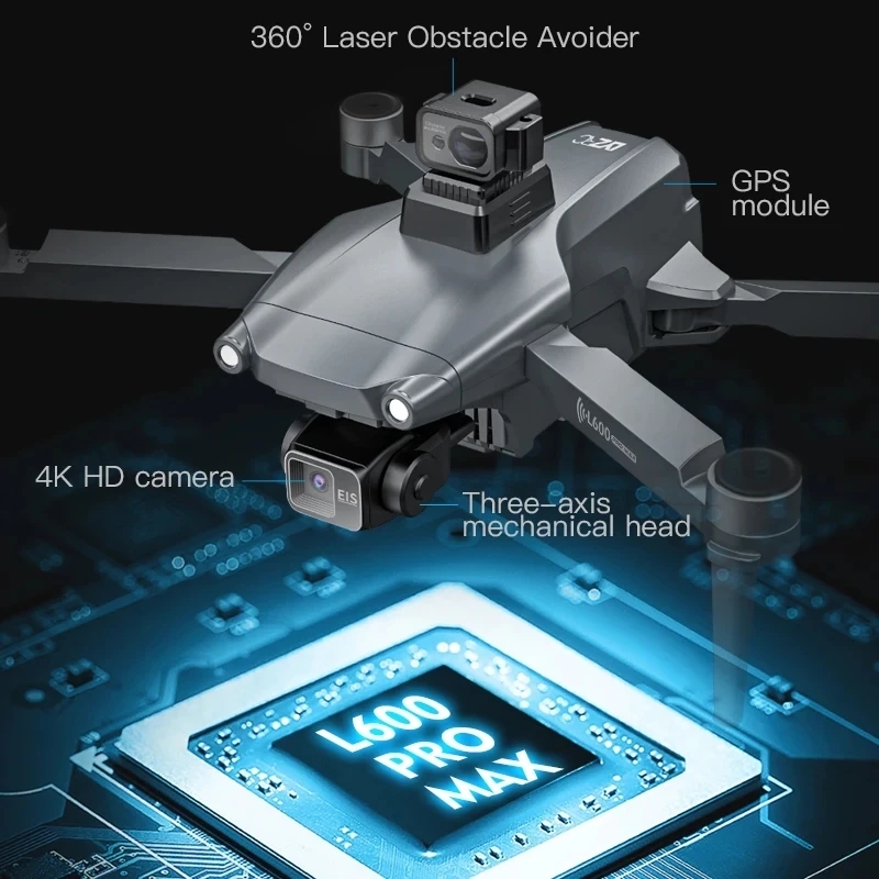 L600 PRO MAX GPS Drone Profess - Drone Gimbal recension och pris